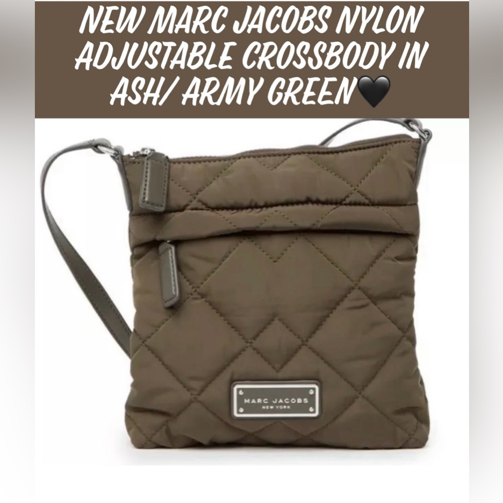 🎉HP🎉New Marc Jacobs Nylon Adjustable Crossbody in Ash/ Army Green🖤 - Picture 10 of 10